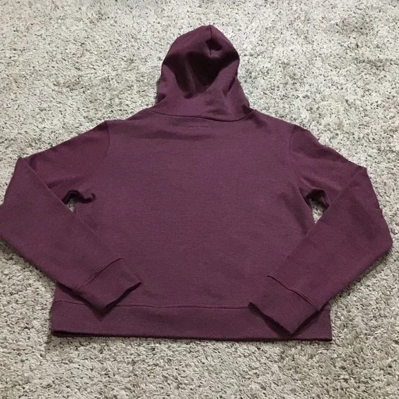Aeropostale Women's Hoodie Medium Maroon Super Soft Inside Pullover - Picture 8 of 9